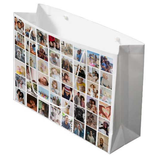 48 Fotocollage Sjabloon Maak je eigen plezier Groot Cadeauzakje (Voorkant Gekanteld)