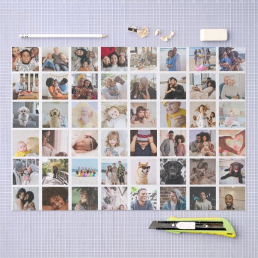 48 Fotocollage Sjabloon Maak je eigen plezier Tissuepapier (Craft)