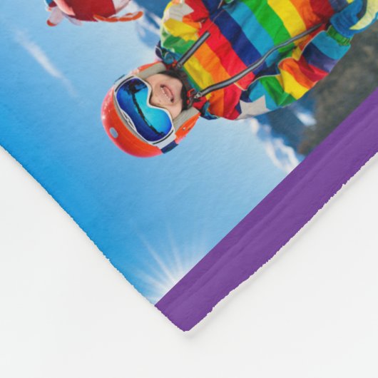 48 Fotogrid Collage Royal Paarse Fleece Deken (Hoek)