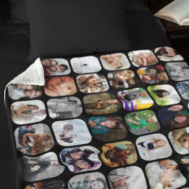 48 foto's Collage Family Foto's Fleece Deken