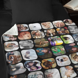 48 foto's Collage Family Foto's Fleece Deken