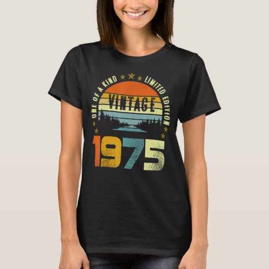 48 geboortedag 1975 Een soort T-shirt (Voorkant)