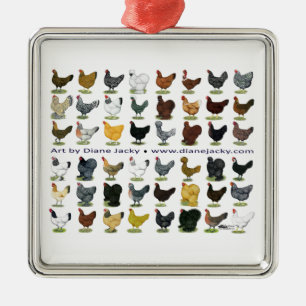 48-Hen Promo Metalen Ornament