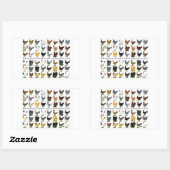 48-Hen Promo Rechthoekige Sticker (Vel)