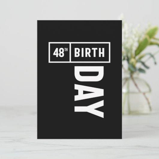 48 jaar - 48e verjaardag Funny Gift Bedankkaart (Staand voorkant)