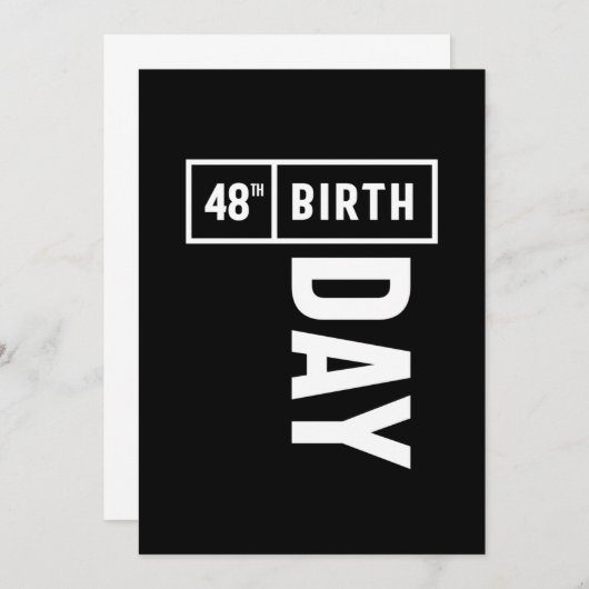 48 jaar - 48e verjaardag Funny Gift Bedankkaart (Voorkant / Achterkant)