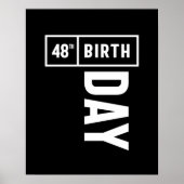 48 jaar - 48e verjaardag Funny Gift Poster (Voorkant)