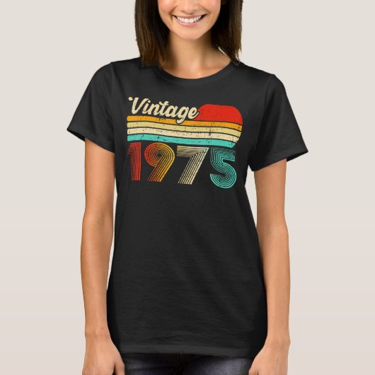 48 jaar geboortedag 1975 48e verjaardag t-shirt (Voorkant)