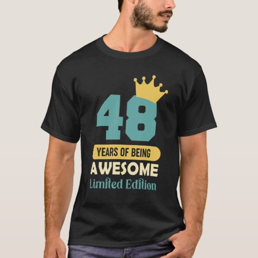 48 jaar Geweldige 48e verjaardag T-shirt (Voorkant)
