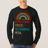 48 jaar Geweldige sinds december 1974 48e geboorte T-shirt (Voorkant)