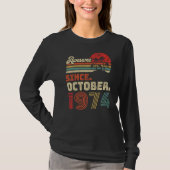 48 jaar Geweldige sinds oktober 1974 48e geboorte T-shirt (Voorkant)