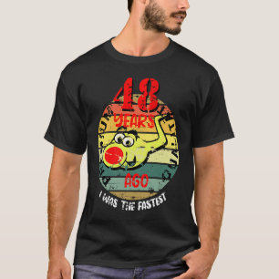 48 jaar gezegde spermacellen lopen op het doel t-shirt