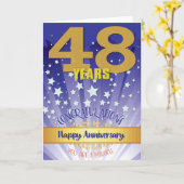 48 jaar herstel Jubileum vet cijfer Kaart (Gele Bloem)