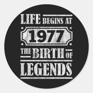 48 jaar oud 1977 Geboorte van de legende 48e verja Ronde Sticker
