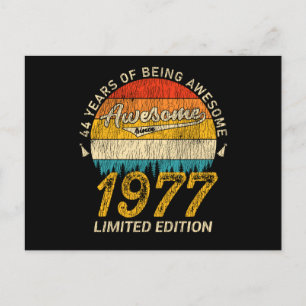 48 Jaar Oud 1977 Retro Geweldig 48e Verjaardag Cad Briefkaart