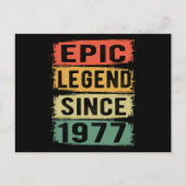 48 jaar oud Bday 1977 Epic Legend 48th Birthday Briefkaart (Voorkant)