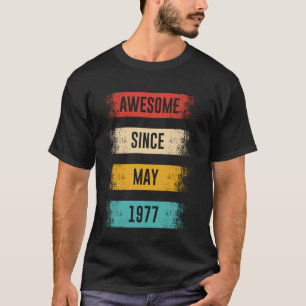 48 jaar oud Geweldige sinds mei 1977 48ste verjaar T-shirt