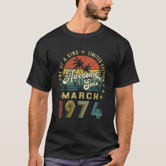 48 jaar oud maart 1974 Decoraties 48e B T-shirt
