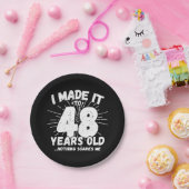 48 Jaar Oud Sarcastisch Meme Grappig 48e Verjaarda Papieren Bordje (Feest)