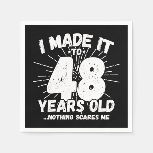 48 Jaar Oud Sarcastisch Meme Grappig 48e Verjaarda Servet (Voorkant)