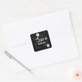 48 jaar oude Bday Wiskunde Teacher 48e verjaardags Vierkante Sticker (Envelop)