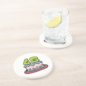 48 jaar oude Birthday Cake Zandsteen Onderzetter (Zijkant)