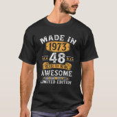 48 jaar oude cadeau gemaakt in 1973 beperkte uitga t-shirt (Voorkant)