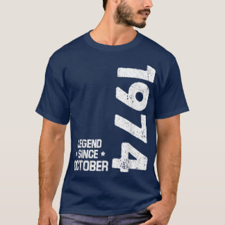 48 jaar oude cadeautjes sinds oktober 1974 48e t-shirt