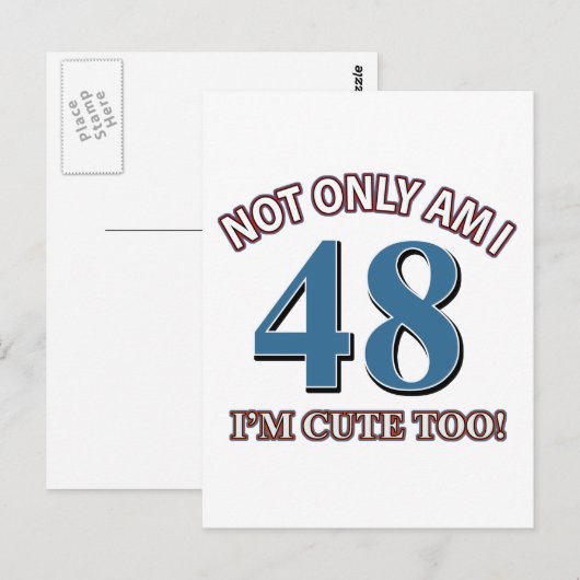 48 jaar oude design briefkaart (Voorkant / Achterkant)