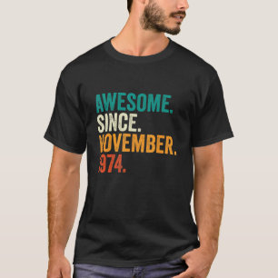 48 jaar oude geschenken Geweldige sinds november 1 T-shirt
