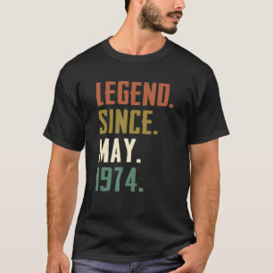 48 jaar oude legende sinds mei 1974 48ste verjaard t-shirt