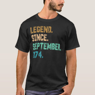 48 jaar oude legende sinds september 1974 48e gebo t-shirt