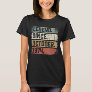 48 jaar oude leggende sinds oktober 1974 48e geboo t-shirt
