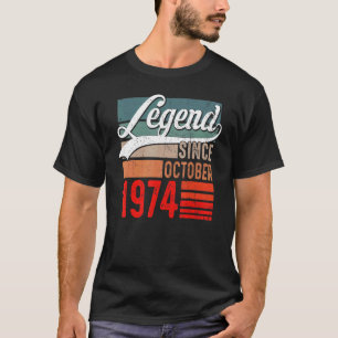 48 jaar oude leggende sinds oktober 1974 48e geboo t-shirt