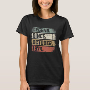 48 jaar oude leggende sinds oktober 1974 48e geboo t-shirt