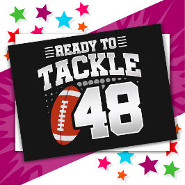 48 Jaar Oude Tackle Football Feest 48ste Verjaarda Briefkaart