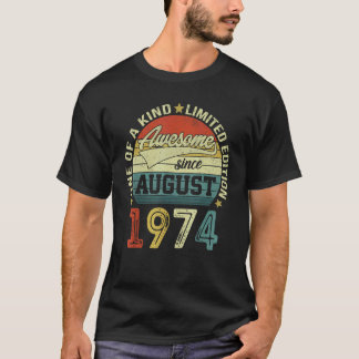 48 jaar oude verjaardag Geweldige sinds augustus 1 T-shirt
