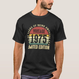 48 jaar oude Vintage 1975 48e verjaardag T-shirt