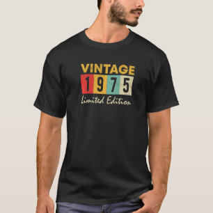 48 jaar oude Vintage 1975 48e verjaardag T-shirt