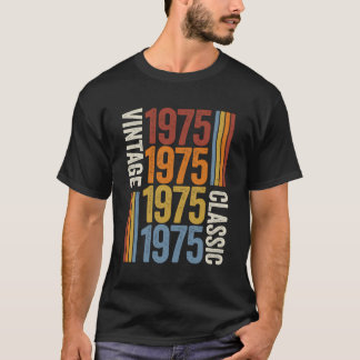 48 jaar oude Vintage 1975 48ste verjaardagsdecorat T-shirt