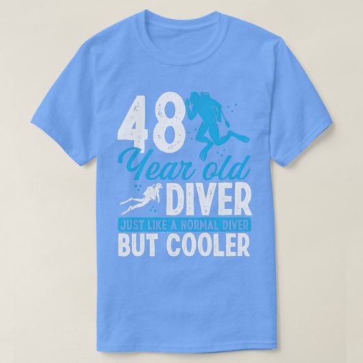48 jaar Scuba Diving Diver Snorkel 48 zondag T-shirt (Design voorkant)