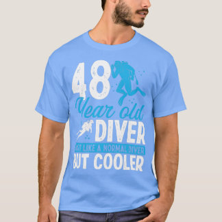 48 jaar Scuba Diving Diver Snorkel 48 zondag T-shirt