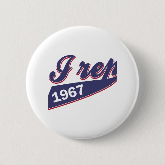 48-jarig ontwerp ronde button 5,7 cm (Voorkant)