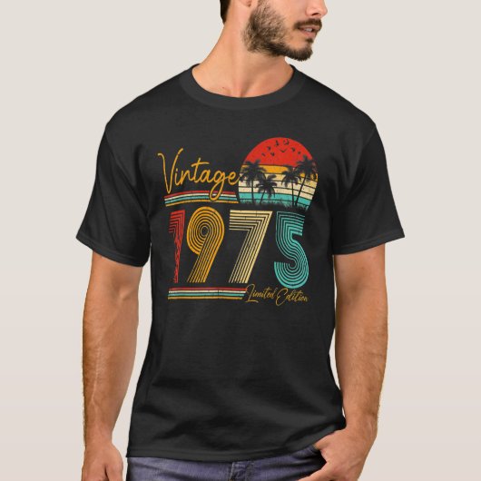 48-jarige geboren in 1975 48e verjaardag t-shirt (Voorkant)