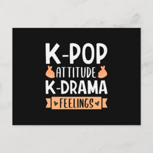 48.KPop Attitude KDrama Feelings Uitnodiging Briefkaart