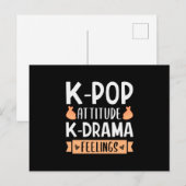 48.KPop Attitude KDrama Feelings Uitnodiging Briefkaart (Voorkant / Achterkant)