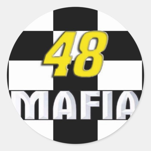 48 maffia-Stickers Ronde Sticker (Voorkant)