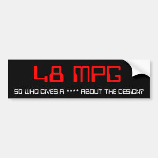 48 MPG BUMPERSTICKER