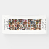 48 Photo Collage Afstuderen Modern Minimal White Spandoek (Horizontaal)