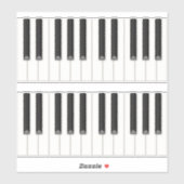 48 Realistische Piano Keys Tilable Keyboard Decal Sticker (Vel)